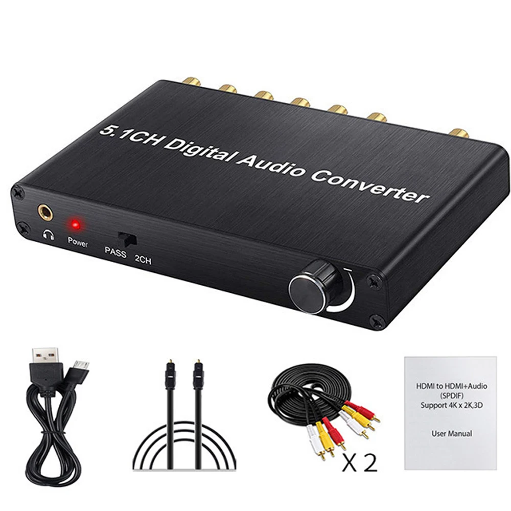 Цифровой аудио преобразователь DTS / AC3 DAC 5.1Ch Dolby декодирование SPDIF вход к 5 1 декодер