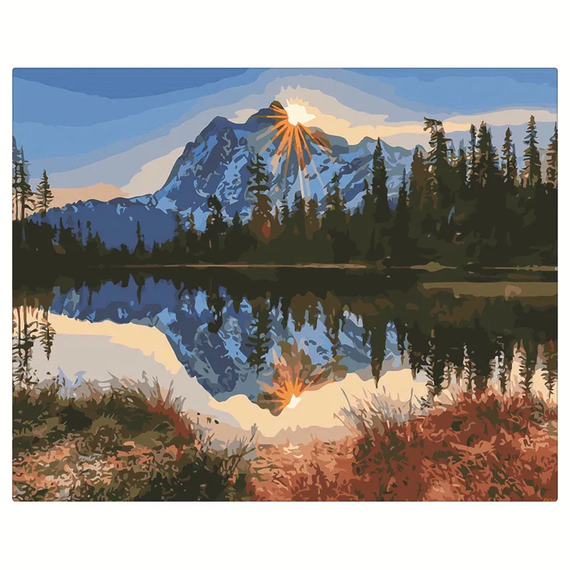 

1303 цифровая масляная живопись Ann-Tulip diy, картина маслом, картина акриловыми цветами, взрывобезопасная ручная работа, пейзаж