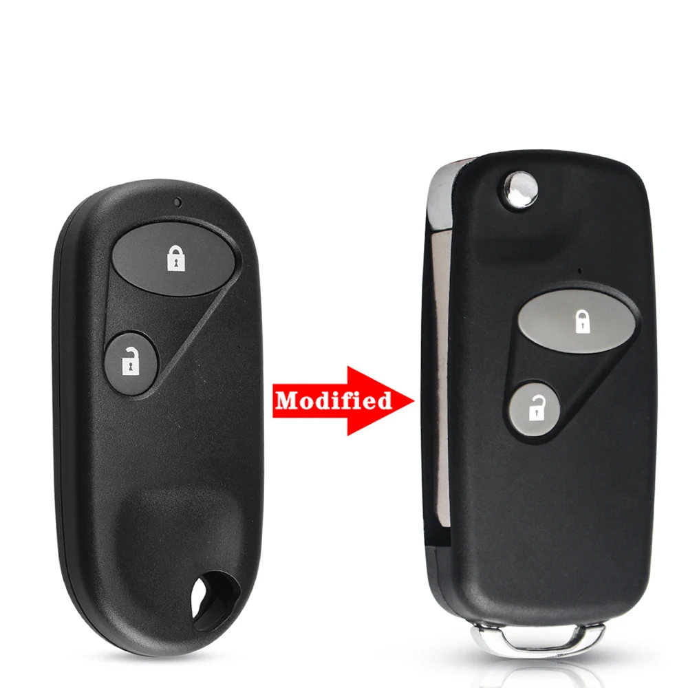 

KEYYOU 2/3 кнопок для Honda Accord Civic HRV CRV S2000 Jazz модифицированный автомобильный пульт дистанционного управления Складной флип-брелок для ключей HON66 чехол