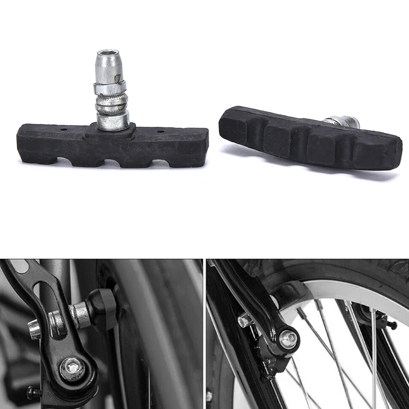 1 Pair Bicycle Break Shoes Brake Pads Holder Rubber Mountain Bike Bicycling New