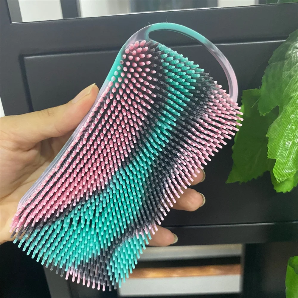 

Silicone Bath Brush Baby Adult New Product Bathing Brush Hook Type Foot Wash Brush Shower Accessories Square Towel Bath Brush