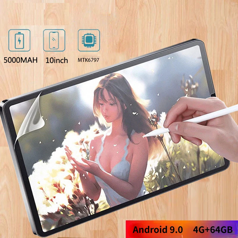 2023 New Unlocked Tablet PC 10.1 Inch 8 Core Android 9.0 4G Tablet 4GB RAM 64GB ROM Dual Sim Tablet Kids tablets