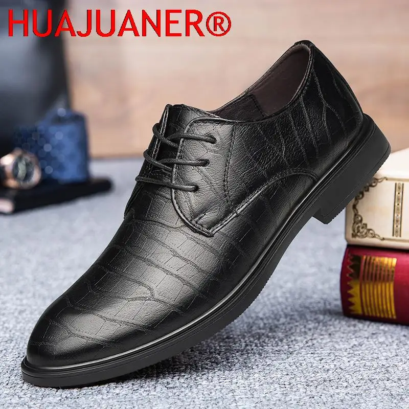 

Мужские классические туфли из натуральной кожи, коричневые оксфорды в британском стиле, деловая обувь, размеры 37-45, весна-осень