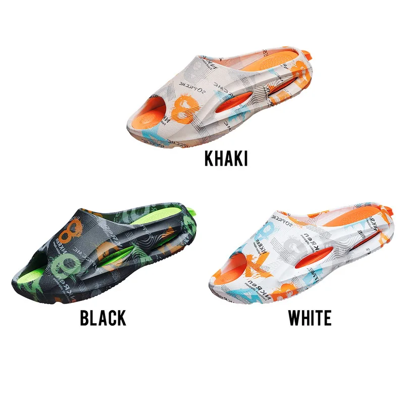 Hot Selling Flip-Flop Print Men'S Slippers Outdoor Casual Sandals Anti-Slip Wear-Resistant Sports Beach Slippers