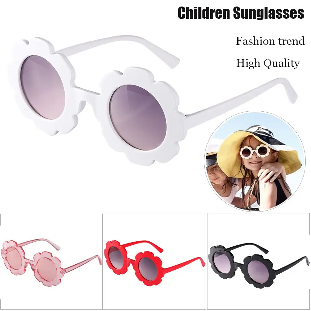 

Винтажные детские солнцезащитные очки, детские солнцезащитные очки с круглыми цветами, детские спортивные солнцезащитные очки UV400 для девочек и мальчиков