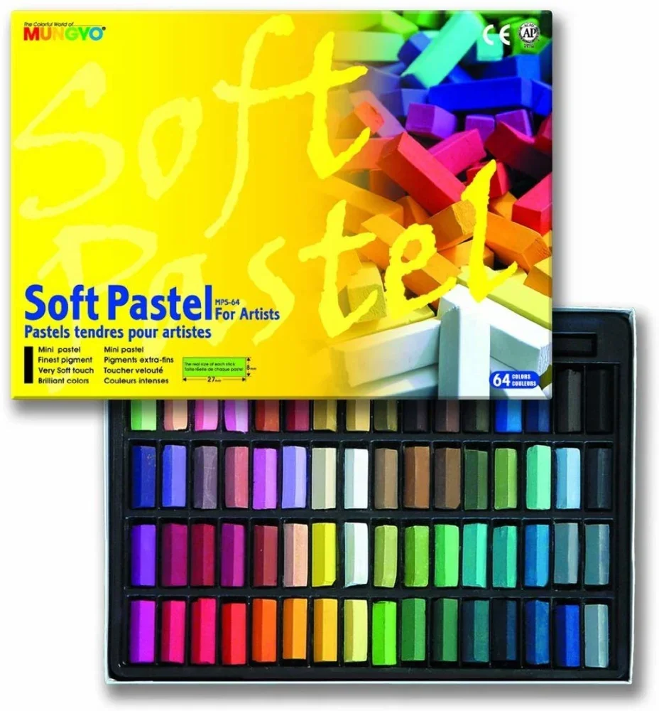 

2022 Mungyo Soft Pastel 64 Color Set Square Chalk (US English Version)