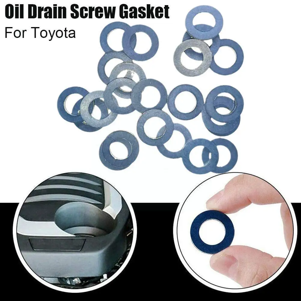 

1pcs Aluminum Oil Drain Plug Gaskets Crush Washer Seals For Toyota Camry Corolla Lexus Scion Replaces# 9043012031 U5W2