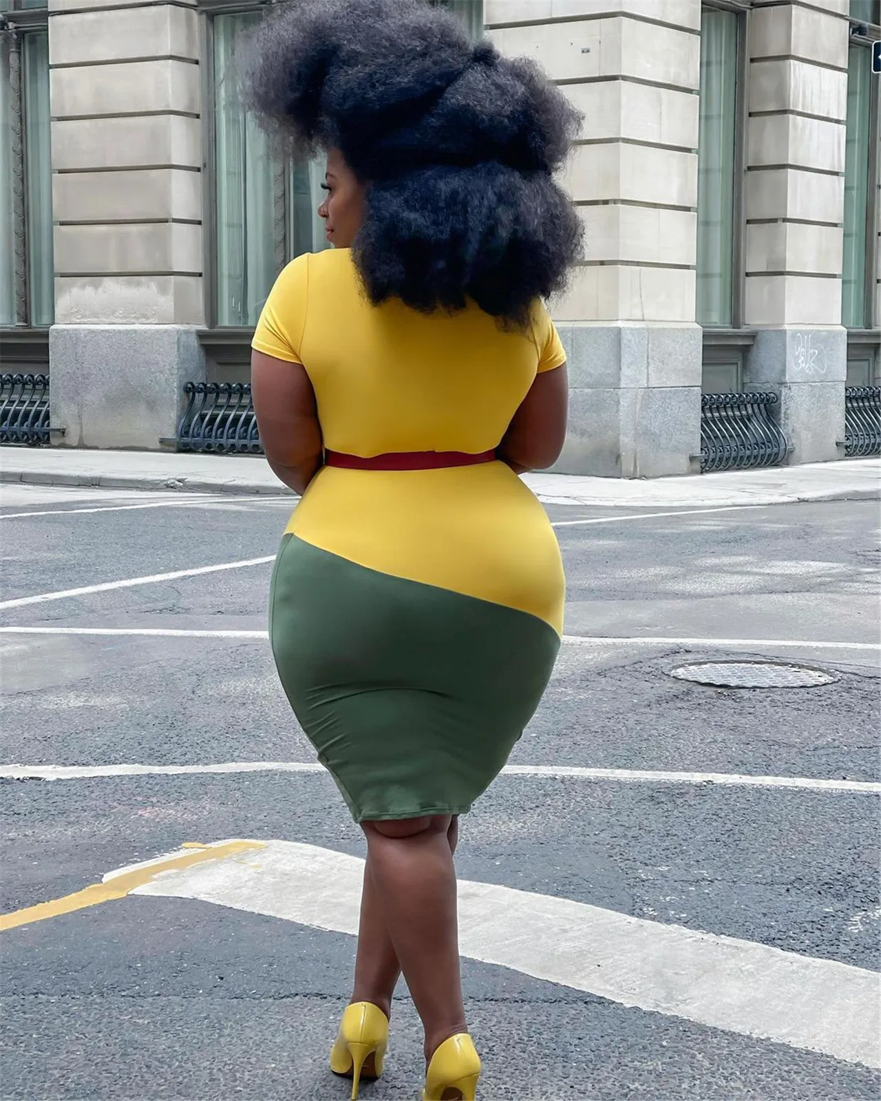 Plus Size Women's Wear New Color Block Casual Fashion Dress In Autumn and Winter 2022 Party Dress Dresses Women Evening Dress