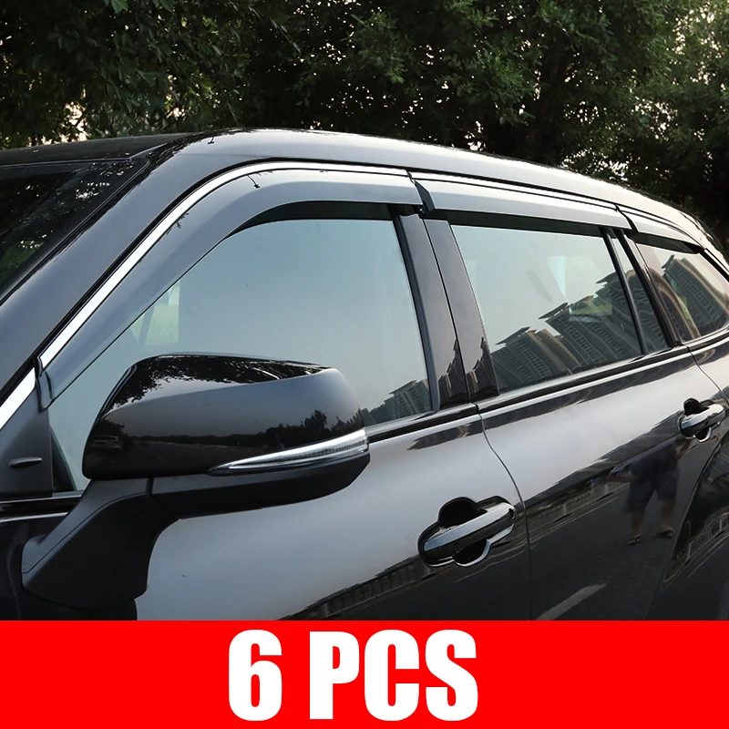 

Козырек на окно автомобиля Abs, защита от погоды, защитные аксессуары, автомобильный Стайлинг для Toyota Highlander Kluger XU70 2020 2021 2022