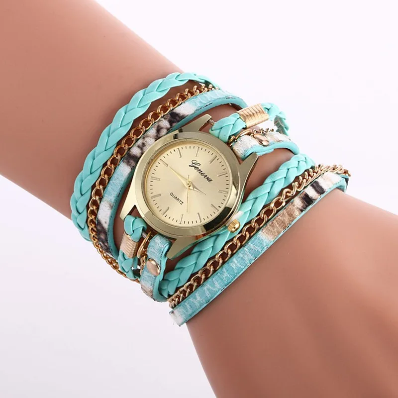 2023 Punk New Popular Quartz Women's Advanced Handwoven Snake Skin Pattern Personalized Bracelet Versatile Accessories Watch