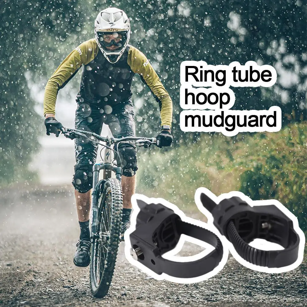 

2PCS Bicycle Mudguard Bicycle Reserved Hole Accessories Buckle Hole Hoop Wing Mudguard Hoop Reserved Mudguards Ring MTB Tube