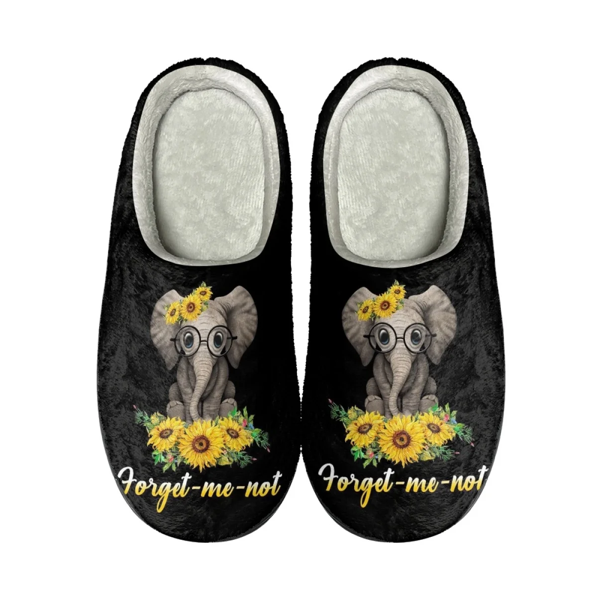 Милые мягкие бесшумные шлепанцы для дома в виде слона и подсолнуха женские