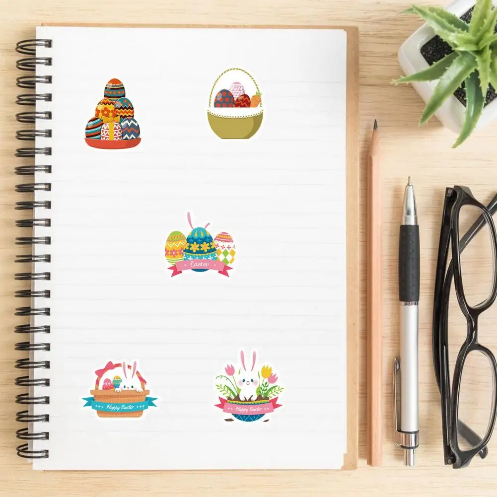 

DIY многоразовые пасхальные Мультяшные наклейки на холодильник, скейтборд