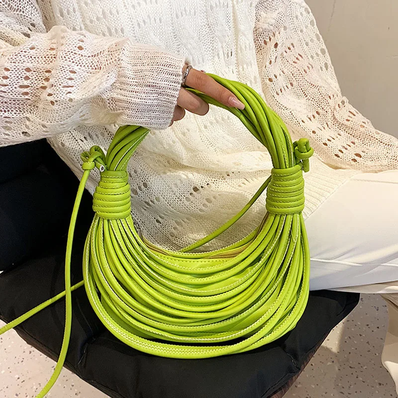 

New Luxury Designer Tote Bags for Women Brand Satchel Quality Shoulder Bag Fashion Purses and Handbag Braided Rope Crossbody Bag