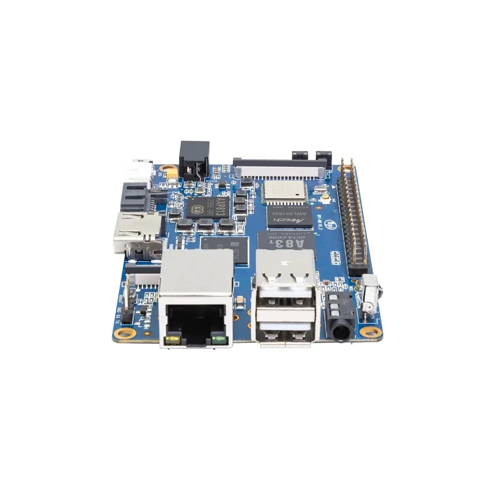 Фото AvaCoreBanana Pi BPI-M3 с корпусом, процессор Allwinner A83T, восьмиядерный Cortex-A7, 2 ГБ LPDDR3, 8 ГБ EMMC, с поддержкой Wi-Fi, Bluetooth, SD-карт, SATA №5