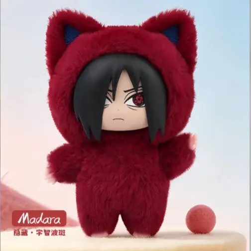 Фото Новая оригинальная серия плюшевых игрушек EAKI Naruto Cat Paradise: загадочная коробка-сюрприз, аниме-фигурка, украшение для комнаты, коллекционный подарок для детей №5