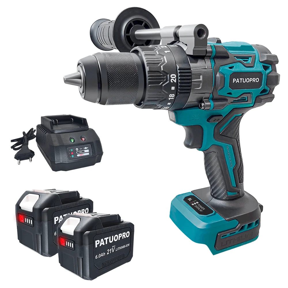 

Бесщеточная ударная дрель PATUOPRO 13 мм, 3 функции
