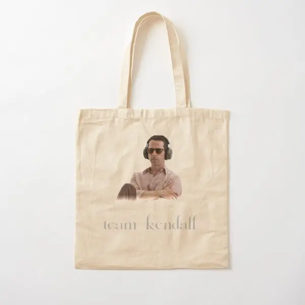 

Team Kendall Succession Classic Cotton Canvas Bag Handbag Shoulder Bag Unisex Women Reusable Fabric Designer Printed Tote