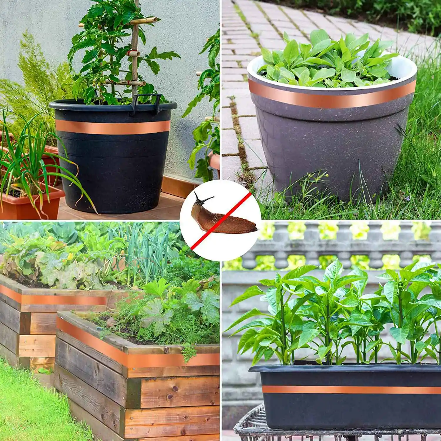 Защита от улитки медная лента улитков для сада приподнятой кровати растений