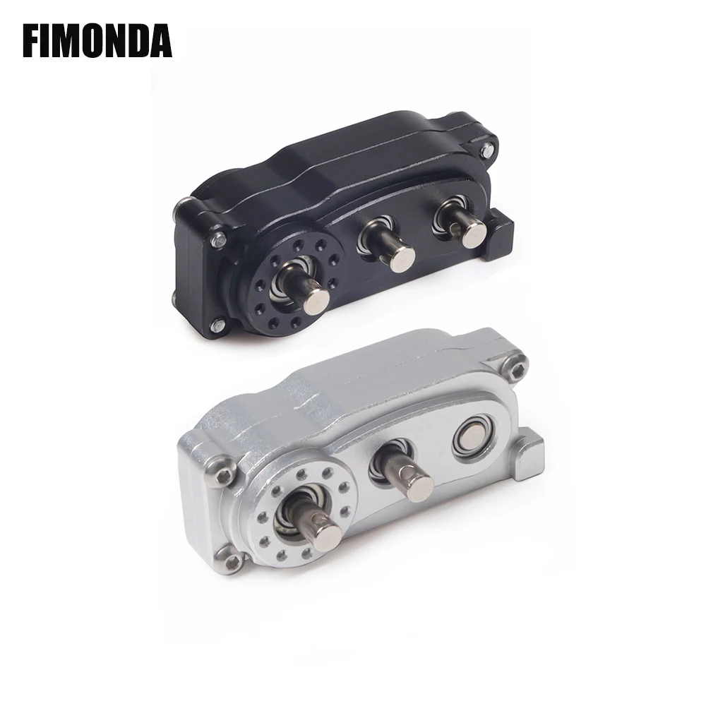 Metal Transfer Case with Reverse Shaft for 1/10 RC Crawler Axial SCX10 Chassis DIY Prefixal Planetary Gear Transmission Upgrade