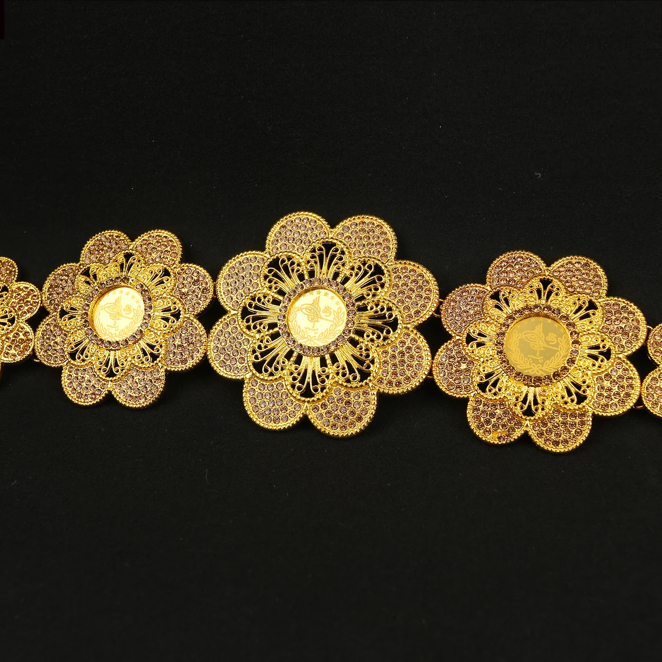 Женский пояс с монетами и позолотой роскошный в арабском стиле свадебное