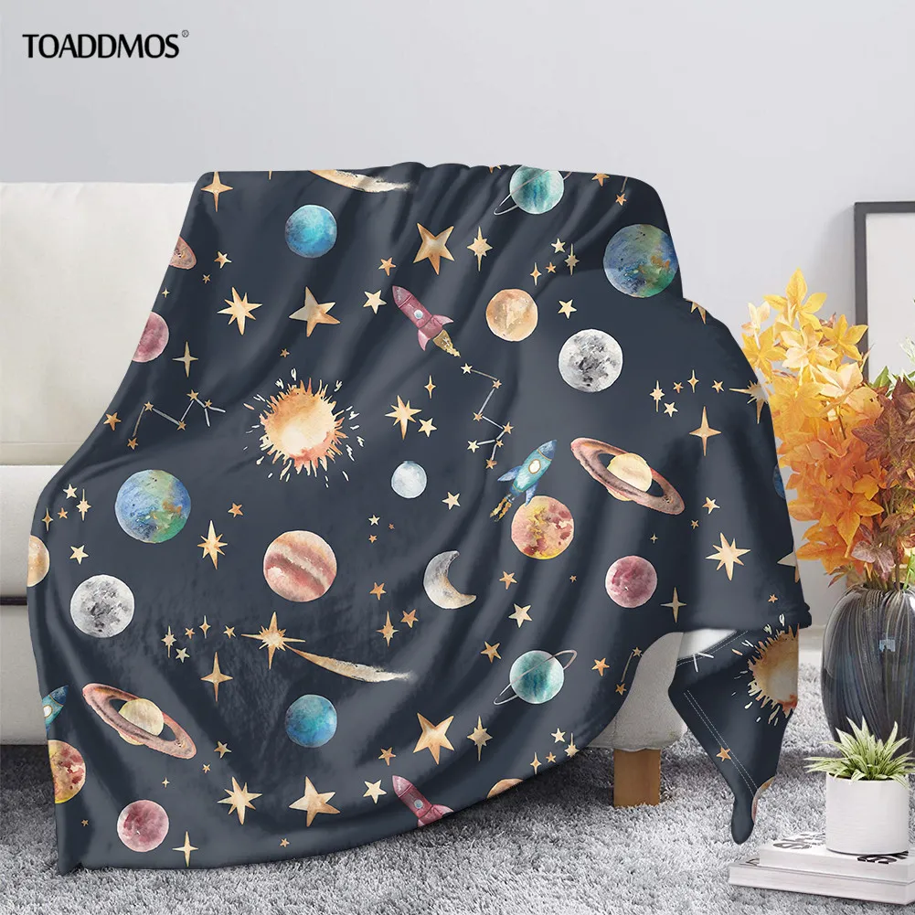 

TOADDMOS Color Stars Starry Sky Soft Thin Fleece Blanket for Women Men Sofa Office Throw Blankets Bed Sheet Home Bedding Manta
