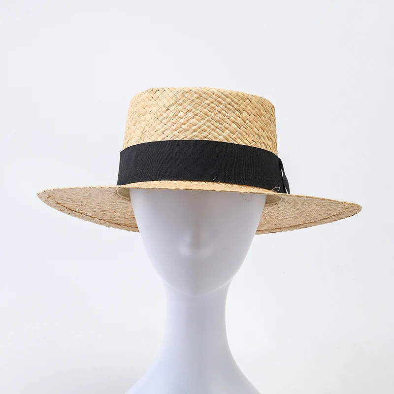 Women's Raffia Straw Hat Pure Handmade 