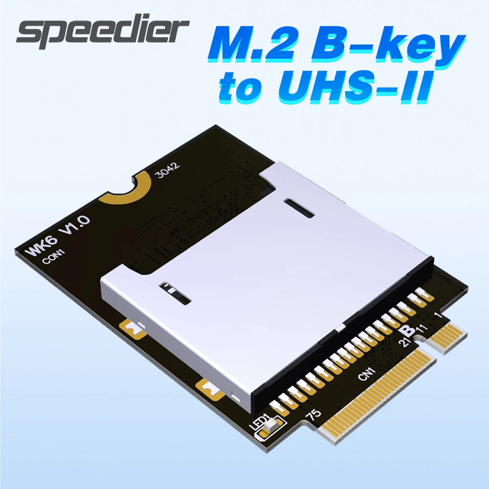 

Плата преобразователя ADT для ноутбука M.2 B Key-SD 4,0 с поддержкой SD4.0 UHS-II Notebook WWAN 4G слот для SD сетевой карты адаптер NGFF 3042