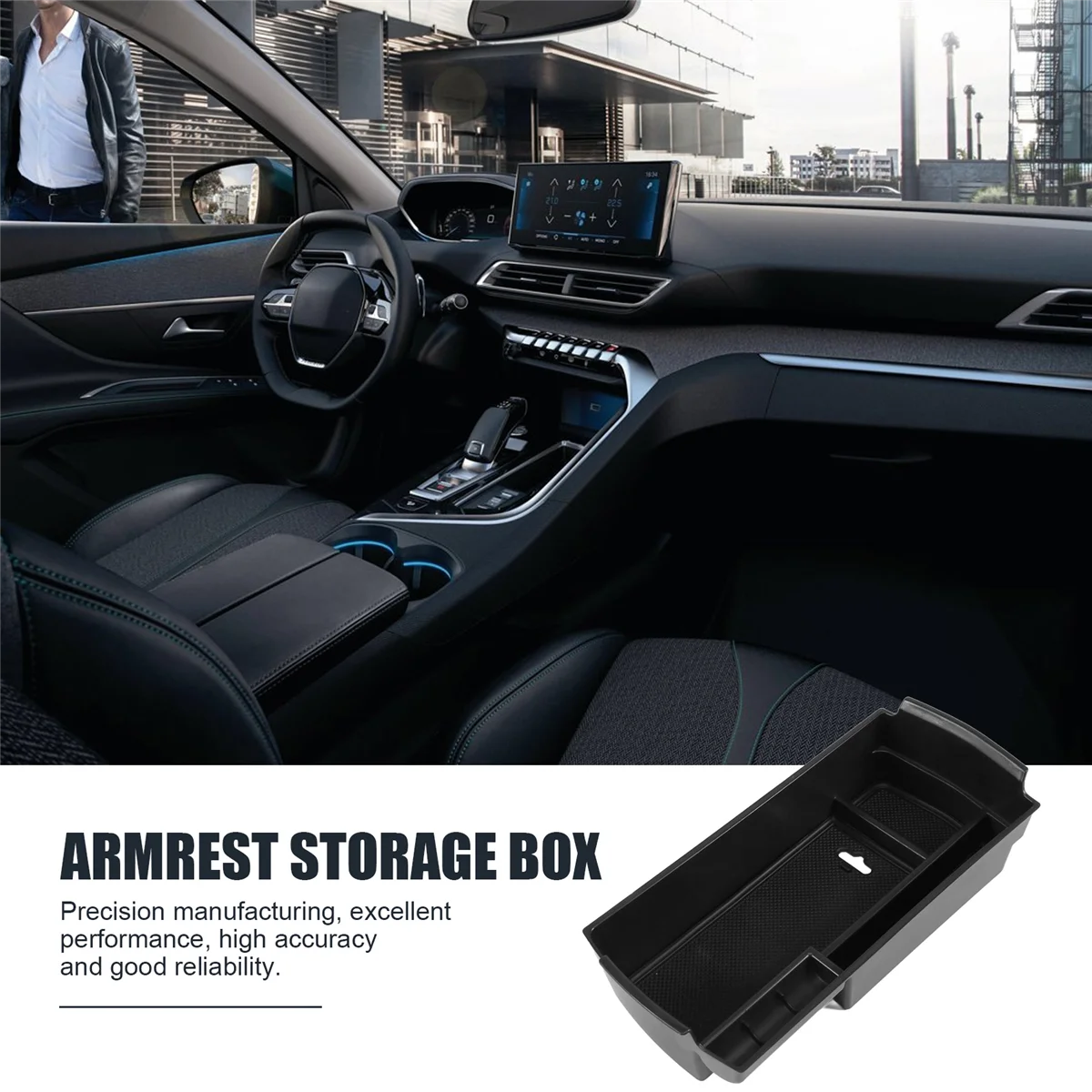 Ящик для хранения в подлокотнике Peugeot 3008 3008GT 5008 2017-2020 органайзер на центральной