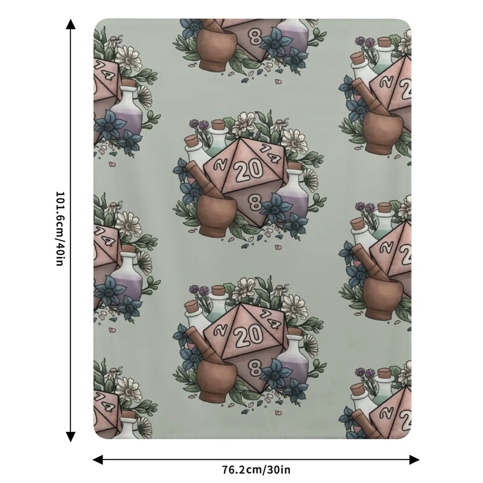 Плед Alchemist D20 для настольных ролевых игр с кубиками, рождественские подарки, тонкие декоративные мягкие пледы в клетку, фланелевые одеяла (art.: 3920dcbabb6a3) - 3920dcbabb6a3