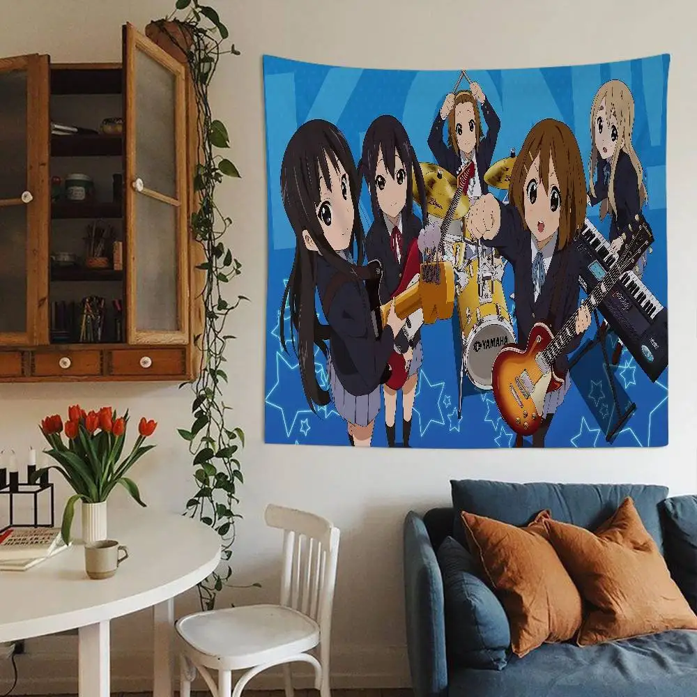 Аниме-гобелен K-On: Красочный настенный гобелен в богемном стиле, мандала, настенные панно (art.: 3920da000bec3) - 3920da000bec3