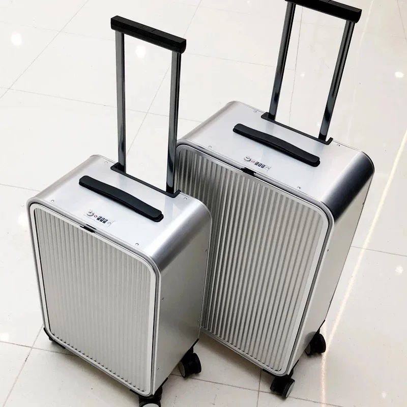 

New Vnelstyle 100% All Aluminum travel rolling luggage new luxury fashion suit spinner carry on trolley 16/20/24 inch