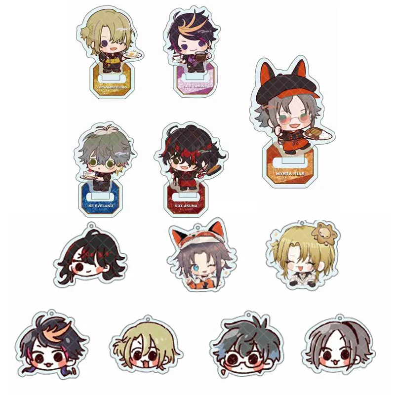 

Anime Luxiem VTuber vox mysta ike luca shu Cafe Series Acrylic PP Clip Stand Figure Model Plate Cartoon Keychain Pendant Gifts