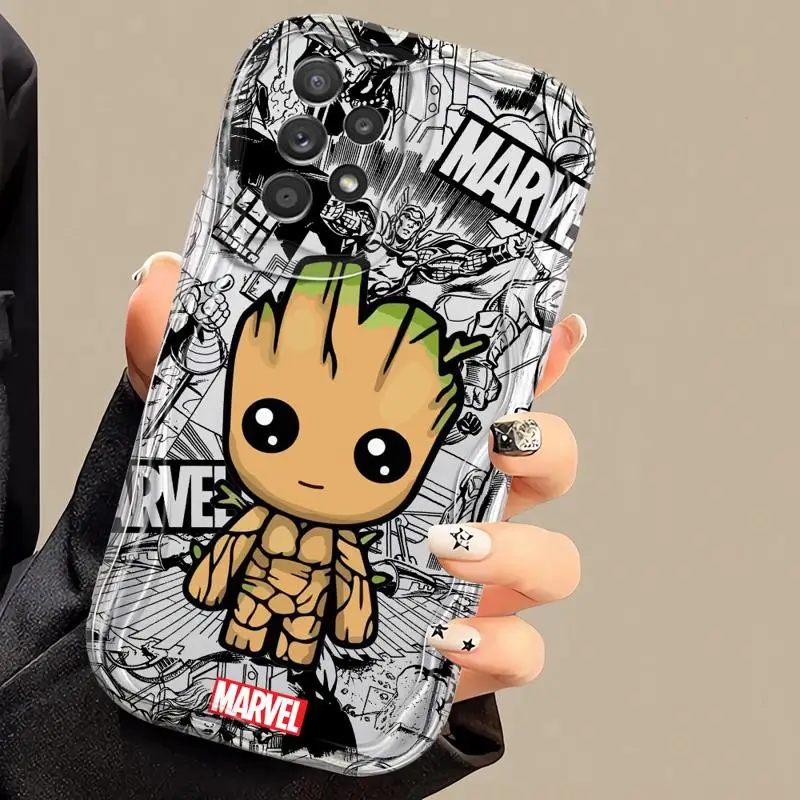 Чехол с героями мультфильмов Marvel Groot Человек-паук для Samsung Galaxy A20 A30 A10 A03 Core A71 A51 4G A50