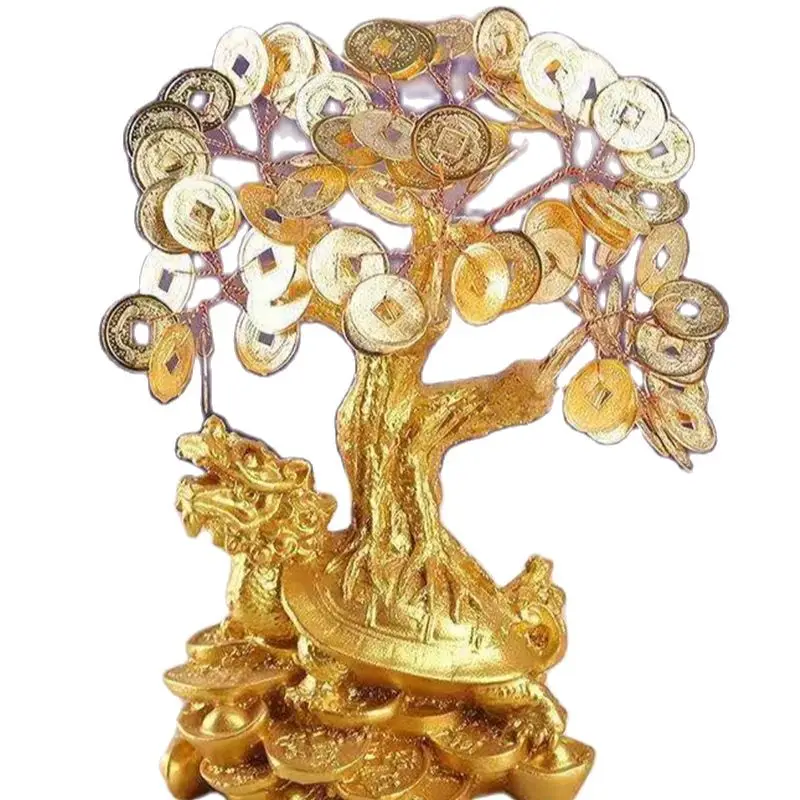

Дерево с золотыми кристаллами на удачу, для дома и офиса, лучшие подарки украшение для стола, ремесла