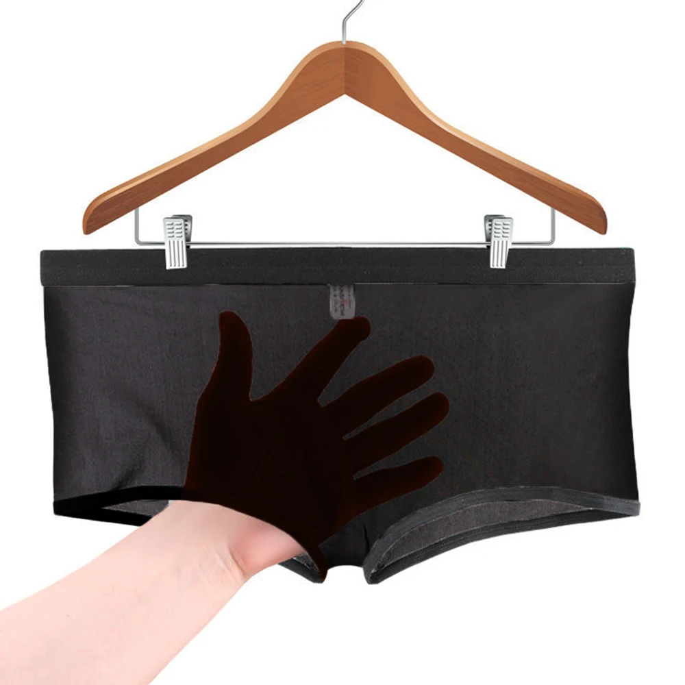 

Sexy Men's See-Through Boxer Briefs Man Mesh Underwear Ultra-thin Pouch Panties Breathable Sexy Male Lingerie Bottoms Free Size