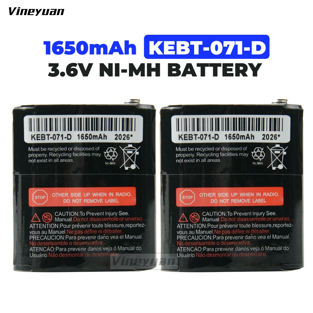2 шт. 1650 мАч 3 6 В никель-металлогидридная батарея для MOTOROLA KEBT-071A KEBT-071-B KEBT-071-C HKNN4002