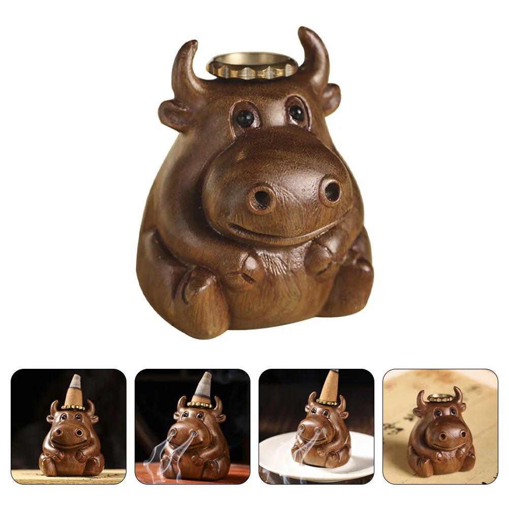 

Burner Holder Backflow Cone Figures Animal Catcher Stick Ash Chinese Yoga Zen Meditation Wooden Holders Waterfall Censer Cattle