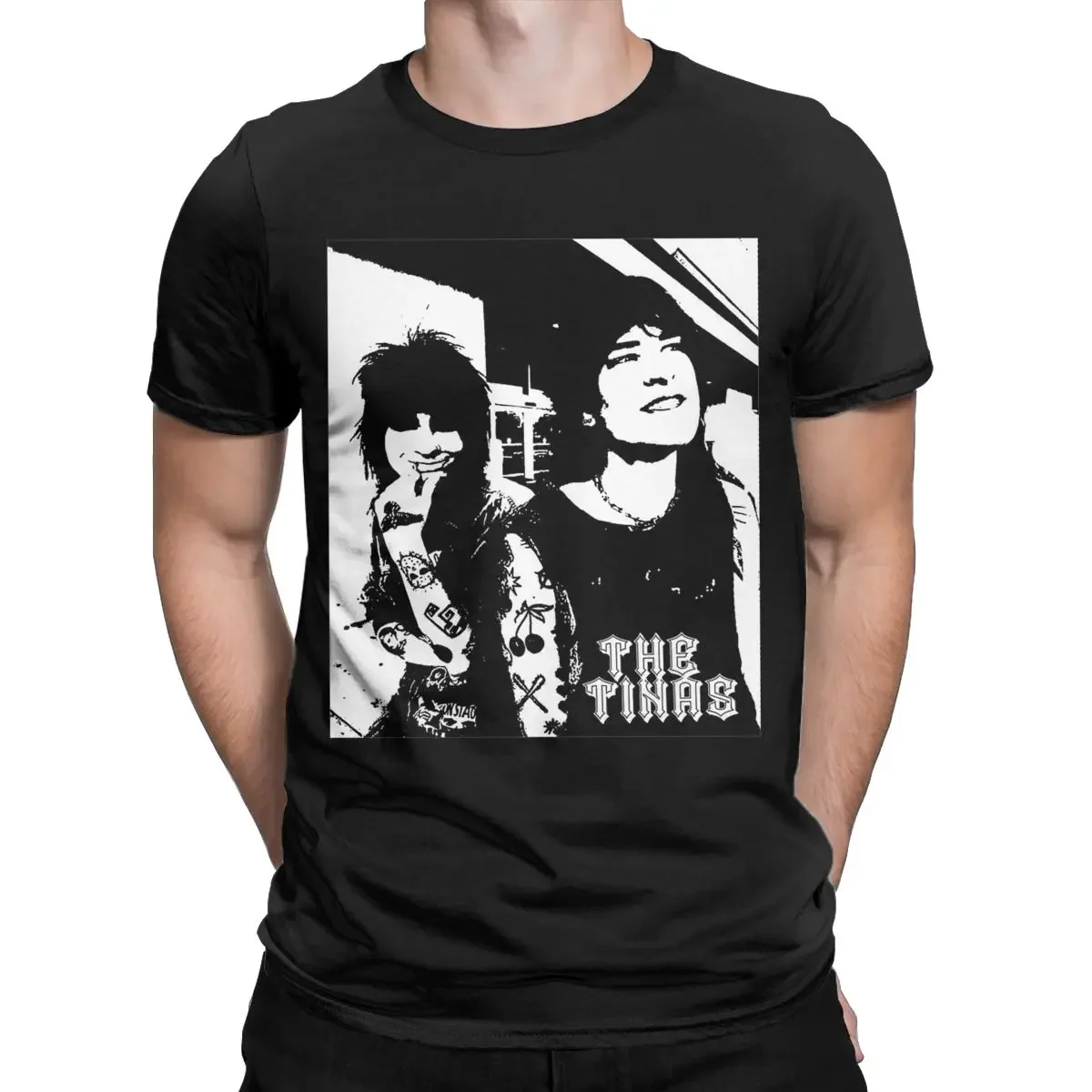 Футболка Jake Webber Johnnie Guilbert The Tinas Мужская хлопковая винтажная рубашка с круглым