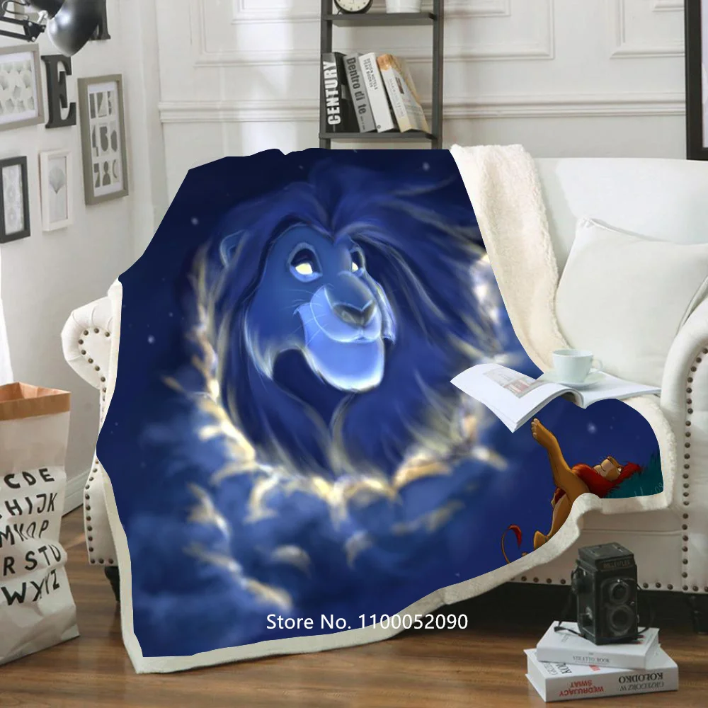 Детское Флисовое одеяло мультяшное 3D с рисунком льва короля сималы Нала детское