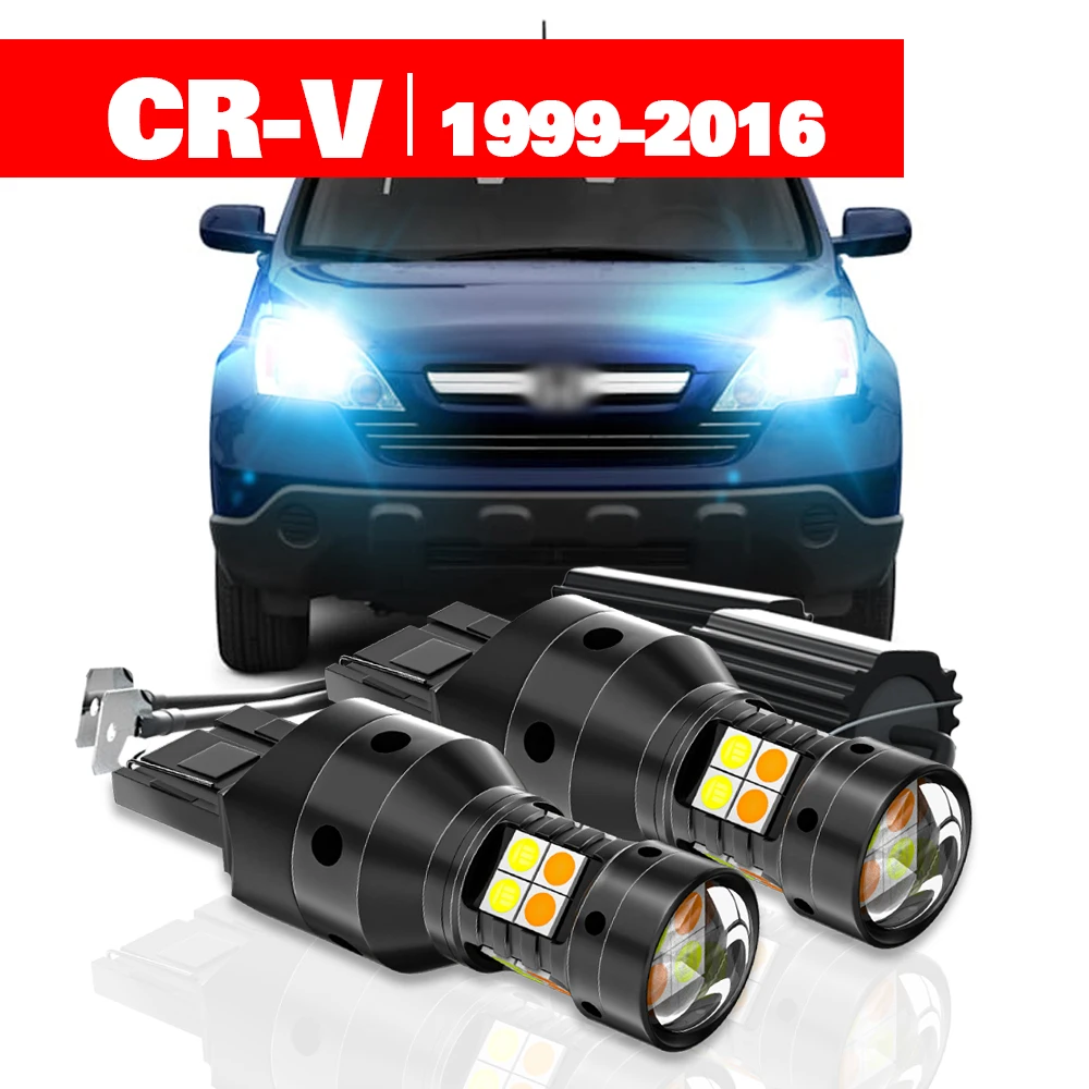 

For Honda CR-V CRV 1999-2016 Accessories 2pcs LED Dual Mode Turn Signal+Daytime Running Light DRL 2006 2007 2011 2012 2013 2014
