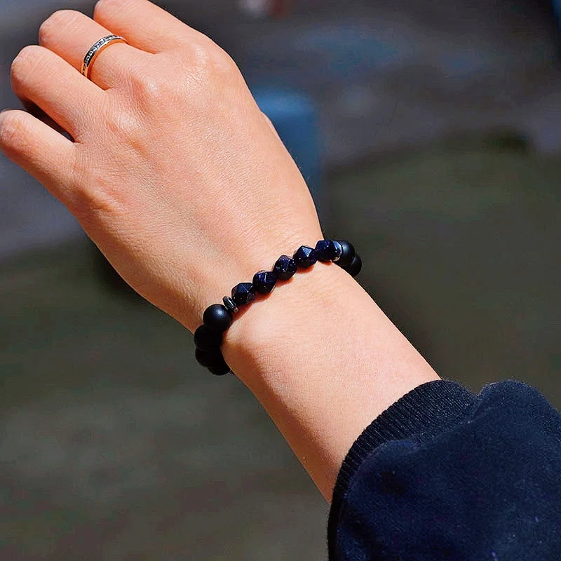 Браслет из натурального матового камня тигровый глаз винтажный браслет с