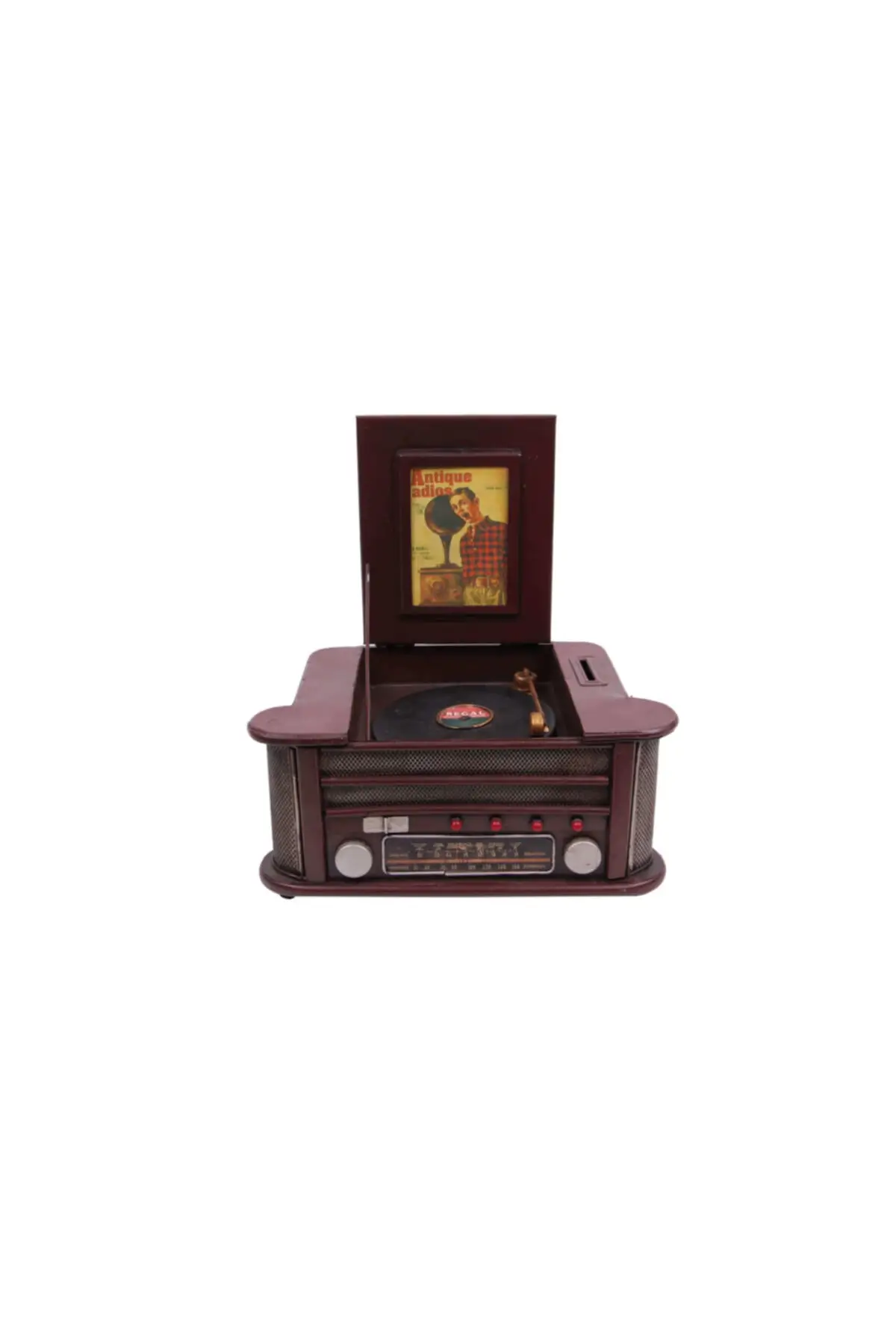 

Record Player Themed Framed Piggy Bank