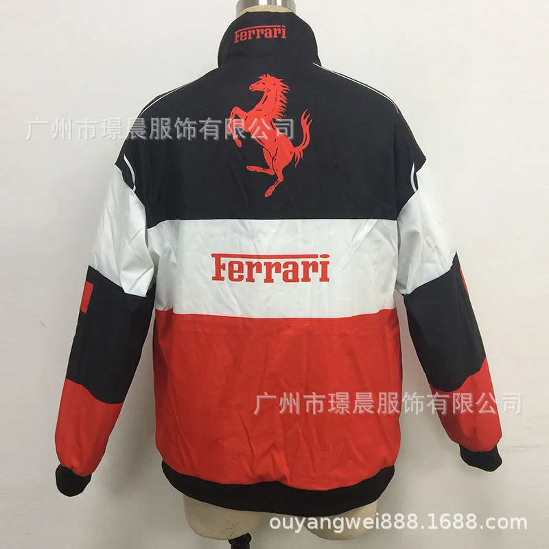 Autumn Winter Thick Print Racing Jacket Parkas Men Women Loose Letter Plus Size Coat Bomber Outerwear