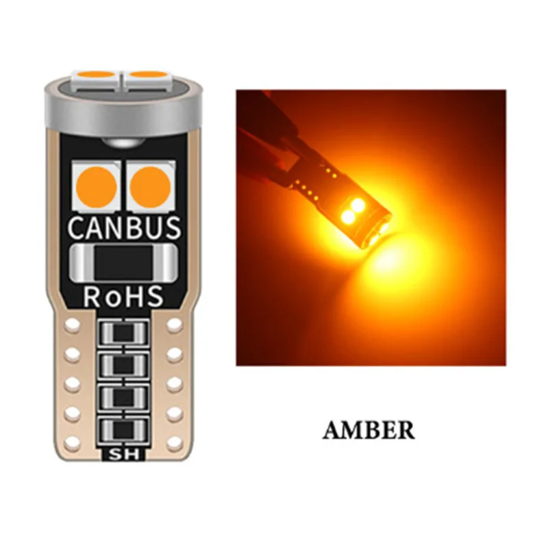 Автомобиль с высокой яркостью Φ ширина индикатора W5W номерной знак чтение T10-3030-6SMD