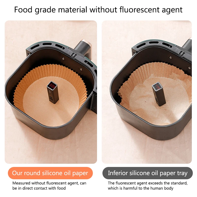 30/50/100PCS Disposable Air Fryer Parchment Paper Baking Oil-proof Liner Non-Stick Mat for Roasting Microwave 16/20cm |