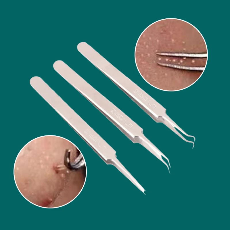 Ультратонкие клеточные прыщи зажим для черных точек пинцет салона красоты игла