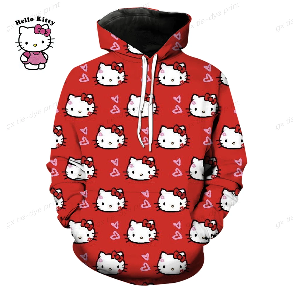 

Свитшот женский трикотажный с круглым вырезом и принтом HELLO KITTY