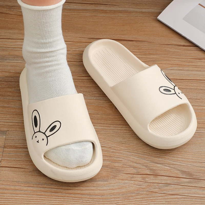 Women and Men Summer Flip Flops Leisure Female Home Slippers Non-slip Ladies Bathroom Slides Couple Indoor Light Slippers