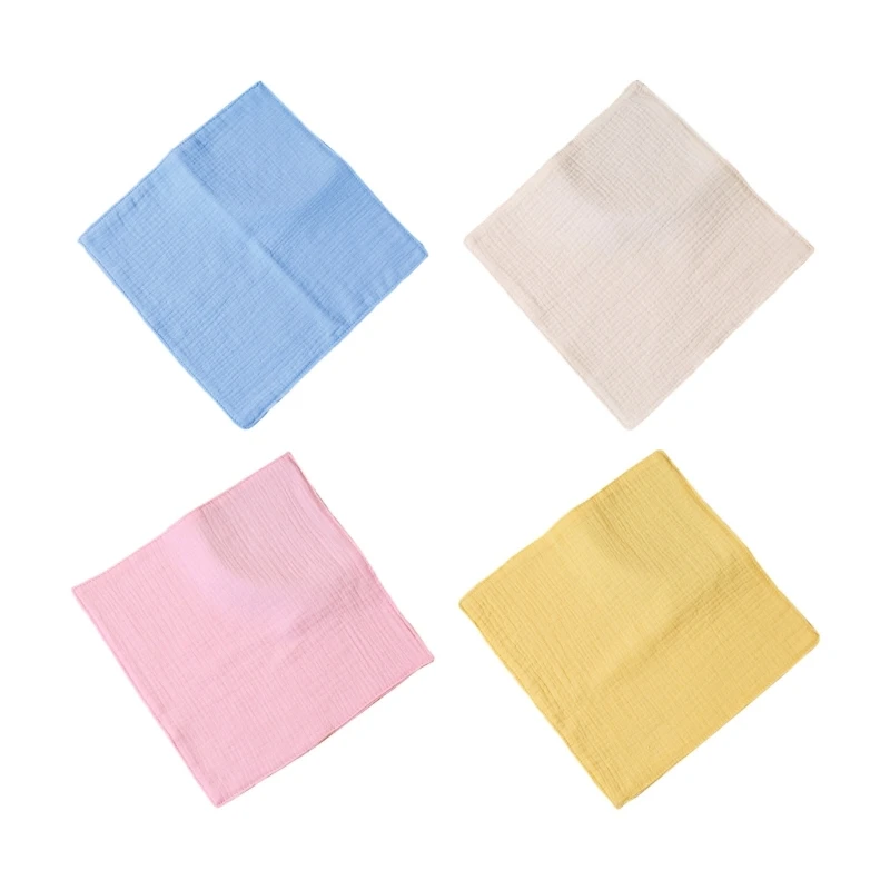 

Baby Drool Bibs 4-layer Washcloth Face Towel Cotton Square Towel for Infant Care
